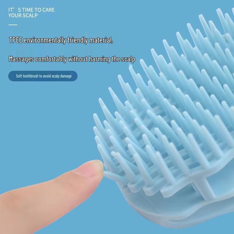 Silicone Scalp Massage Shampoo Brush for Dry & Wet Use