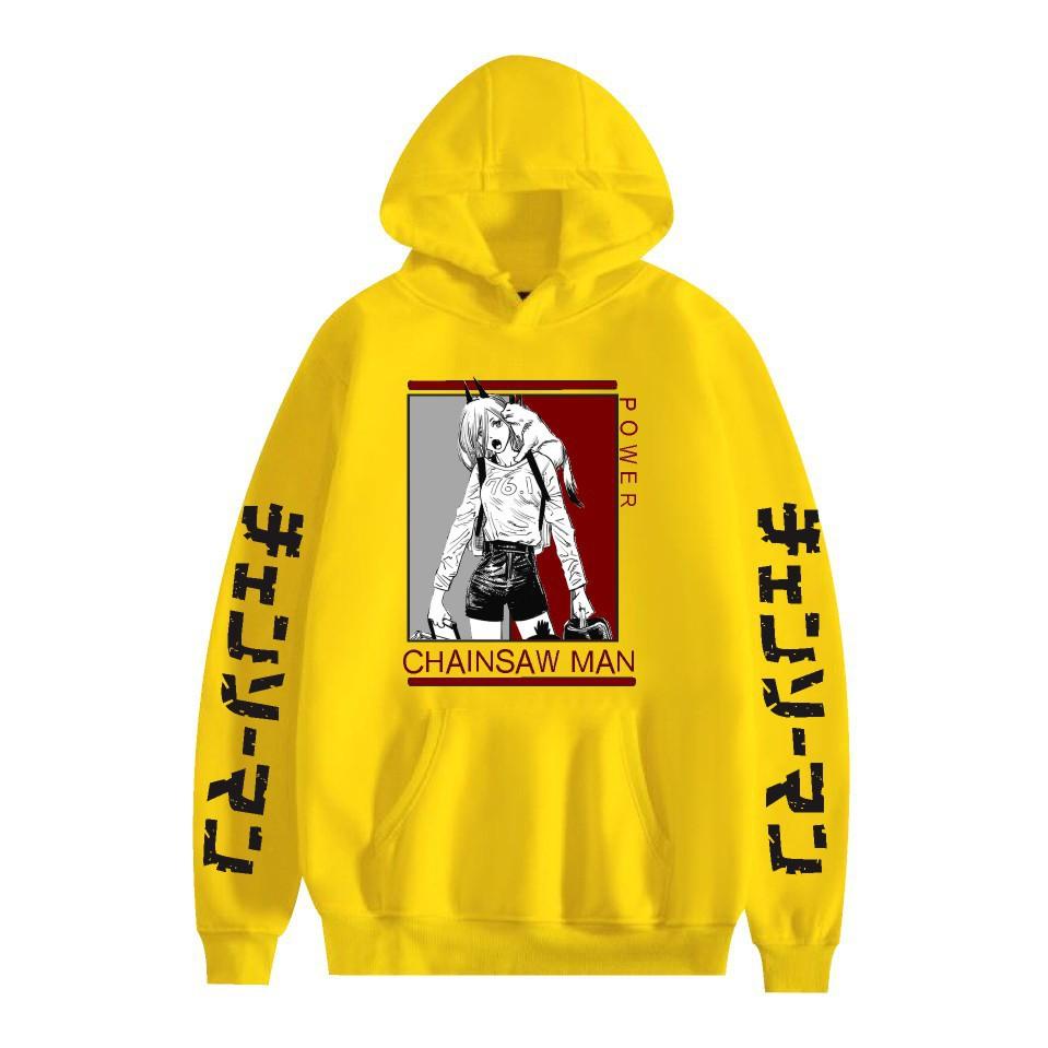 Chainsaw Man Otoño Invierno Forro Polar Ropa de Calle Tops Hombre Mujer Moda Sudaderas