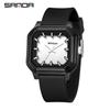 Sanda Colorful Minimalist Student Quartz Watch with 3D Scale and Waterproof Design