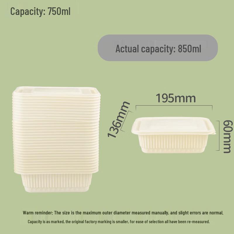 

Xiaoyueya Biodegradable Disposable Food Containers 850ml
