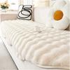 Rabbit Plush Sofa Covers for Living Room Thicken Soft Plush Sofa Mat Warm Winter Irregular Sofa Towel Couch Cushion Home