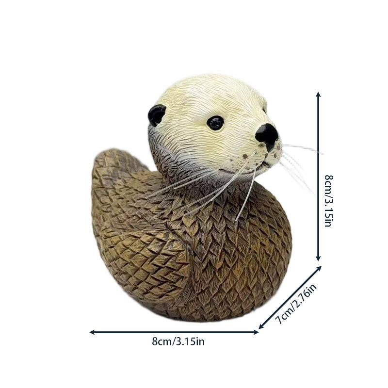 Funny Sea Creature Duck Figurine Resin Cartoon Octopus Turtle Shark Seal Statue Ocean Style Home Decoration Desktop Ornament