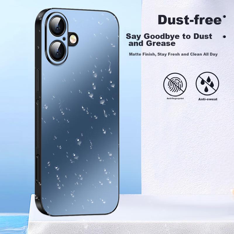 IPhone 16 Case, Apple 16 with Full Lens Protection, AG Frosted Real Feel, Simple Luxury Business Style Shockproof Case, Graphite Black
