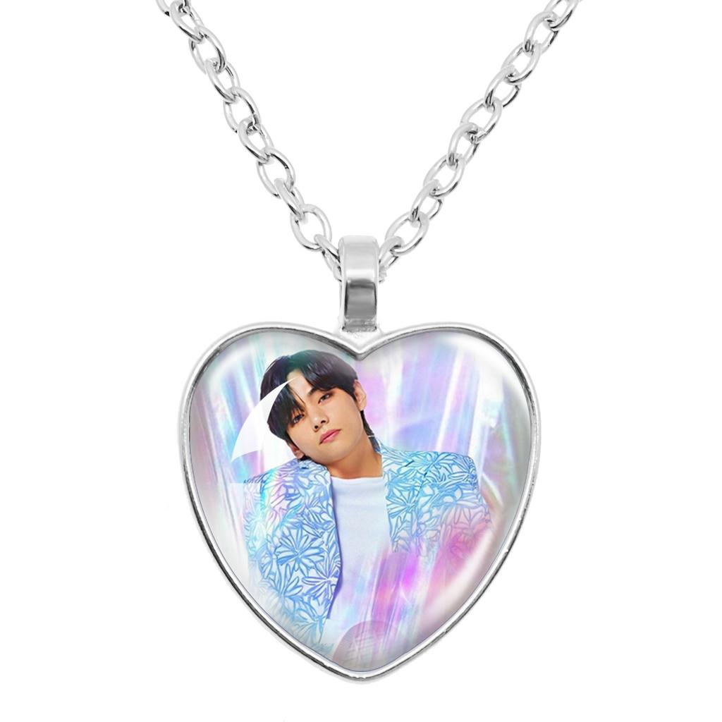 BTS Heart-shaped Necklace, BTS Pendant, Jewelry, K-pop ARMY Fan Gift.