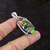 Fiesta Kingman Türkis Anhänger 925 Sterling Silber Anhänger Edelstein handgemachter Schmuck Multi Kupfer Türkis Anhänger Jahrestag für Geschenke