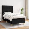 3128639 vidaXL Divan Bed and Mattress Black 80x200 Cm Fabric