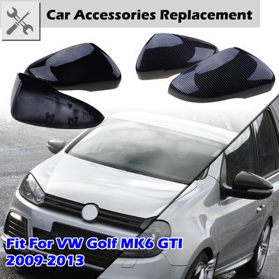 Rhyming Side Mirror Cover Wing Rearview Mirror Caps Carbon Fiber Pattern Fit For VW Golf MK6 GTI 2008 - 2013 Car
