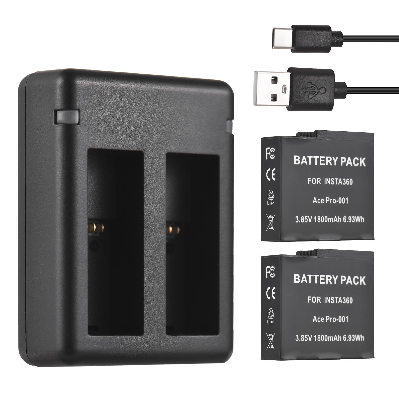 

Комплект аккумуляторов и зарядного устройства для спортивной камеры, включая зарядное устройство на три гнезда + 3 батарейки по 1800 мАч + чёрный