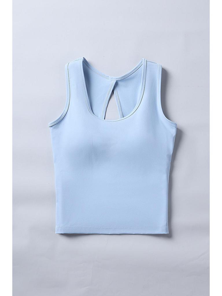 Hollow Back Yoga Top with Built-in Bra BX307