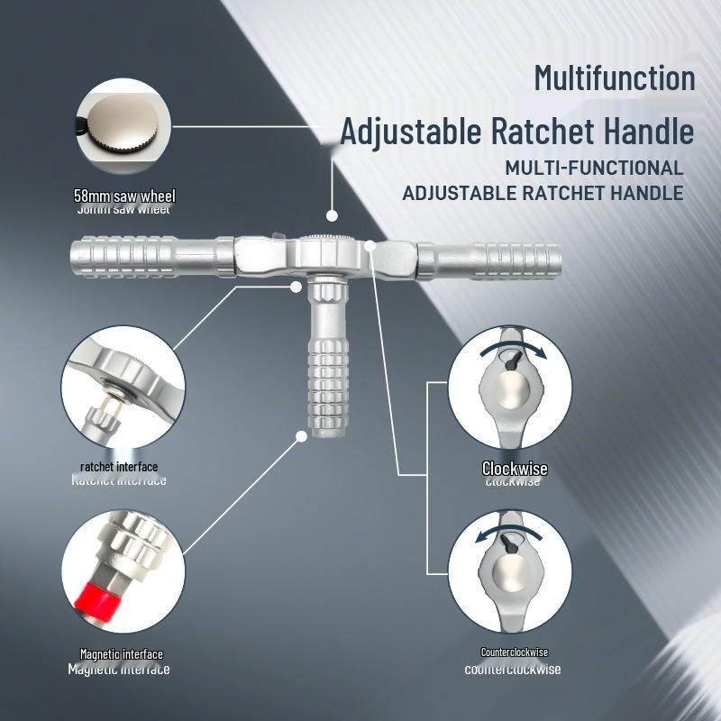 66-in-1 Multi-Purpose Cross-Functional S2 Steel Ratchet Screwdriver Set with High Hardness Bits