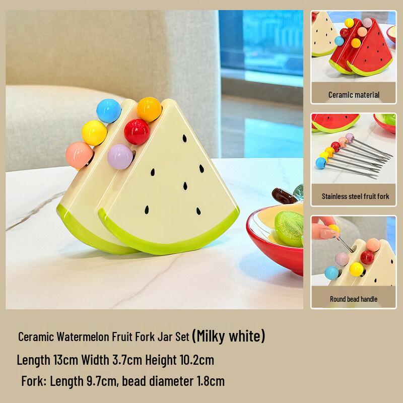 Exquisite Unicorn Ceramic Handle Fruit Fork