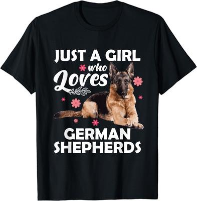 Lustige Schäferhund Kunst für Mädchen Frauen Hundeliebhaber Geschenk Unisex T-Shirt