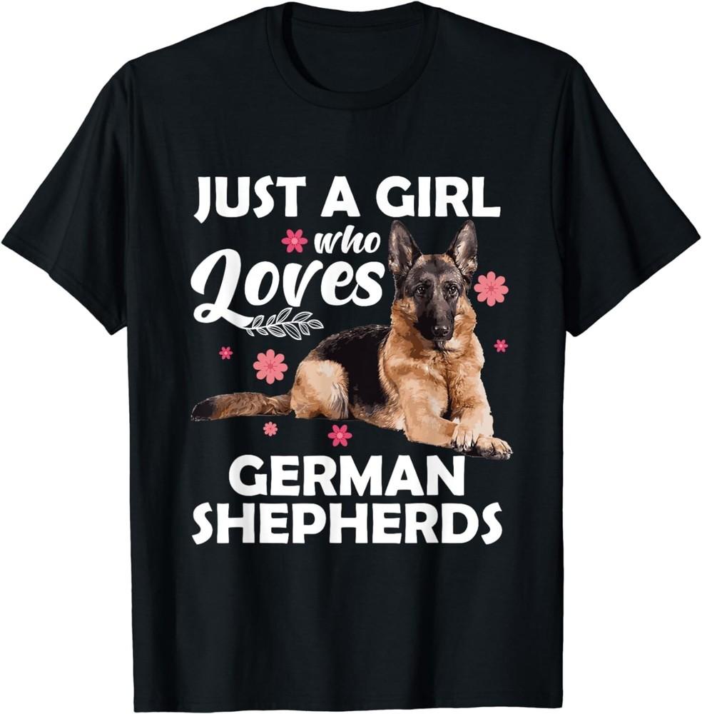 

Funny German Shepherd Art For Girls Women Dog Lovers Gift Unisex T-Shirt S