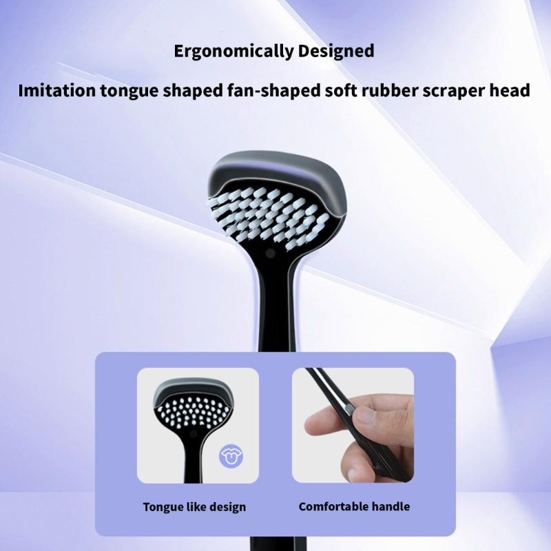 Soft Bristles Tongue Brush For Gentle Mouth Care Soft Bristles Tongue Scraper Suitable For Home Office Or Travel Use