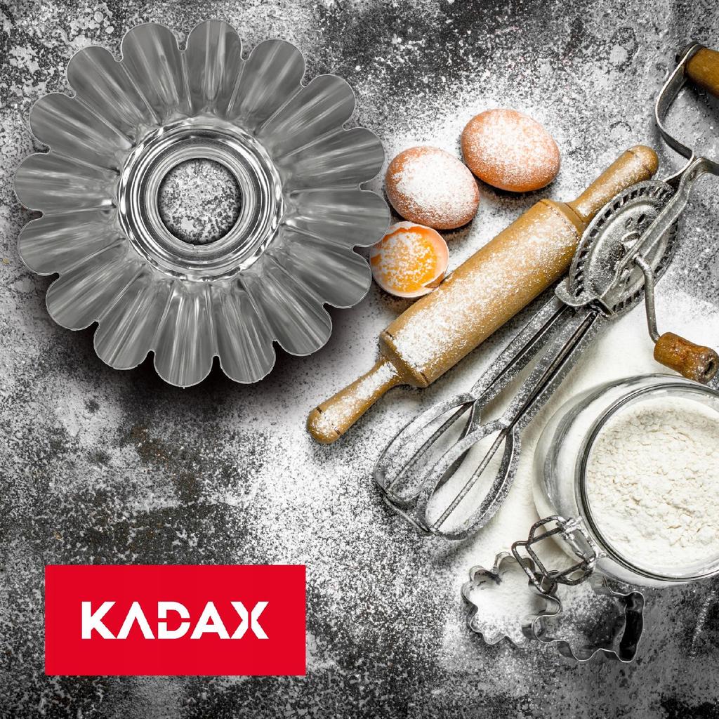 KADAX Bundt Pan with Chimney Sleeve Mold Sheet Metal Baking Tin 22cm