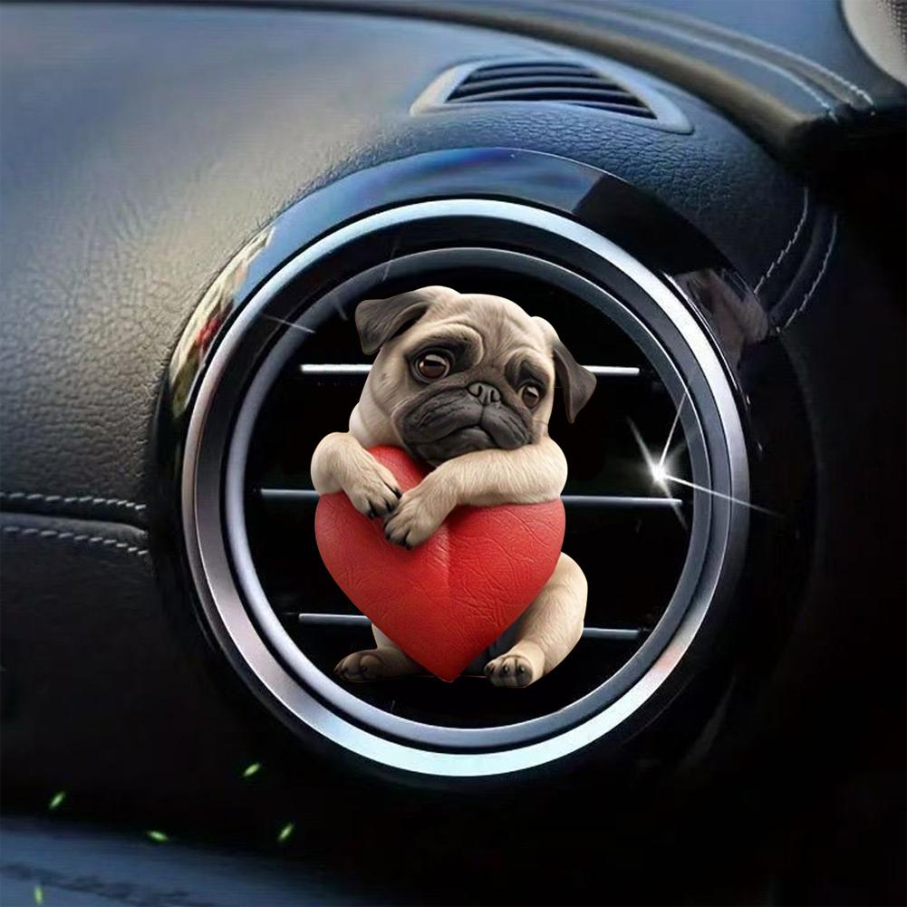 Car Dog Air Freshener Diffuser Outlet Vent Perfume Clips Air Outlet Aroma Diffuser Ventilation Clip Car Interior Decoration