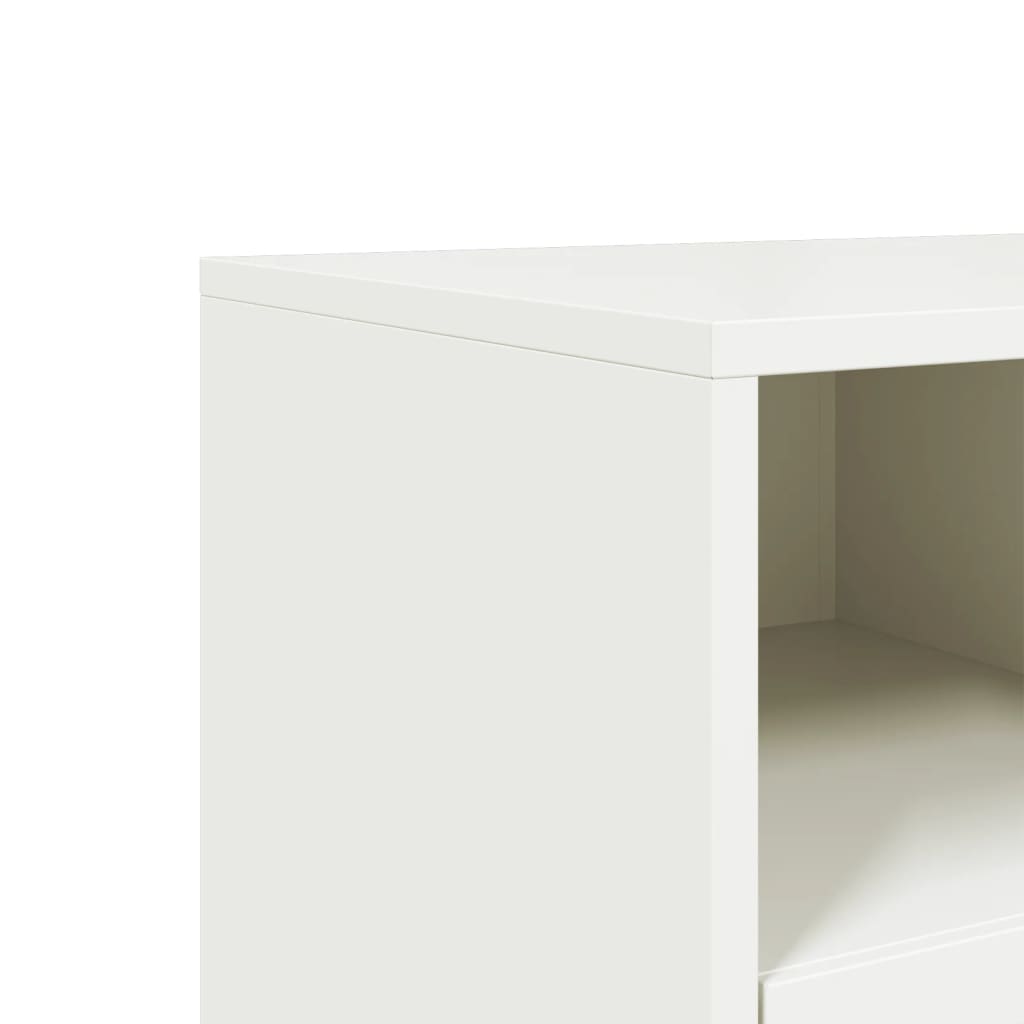 TV Stand White 100.5 x 39 x 43.5 cm Steel
