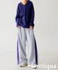 Antiqua Lange und Einheitsgröße Graue Damen-Hose mit Farbstreifen, Weit, NA-00489, 15,