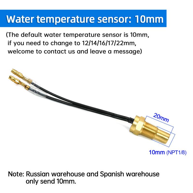 Digital Water Temperature + Voltmeter 2 in 1 LCD Auto Display with Water Temp Sensor 10mm 1/8NPT Fit For 12V~24V Car Customized