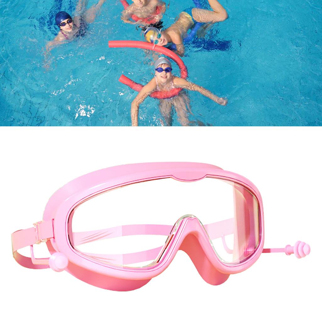 Kids Swim Goggles Large Frame Waterproof Cute Professional Swimming Glasses for Boys Girls Children