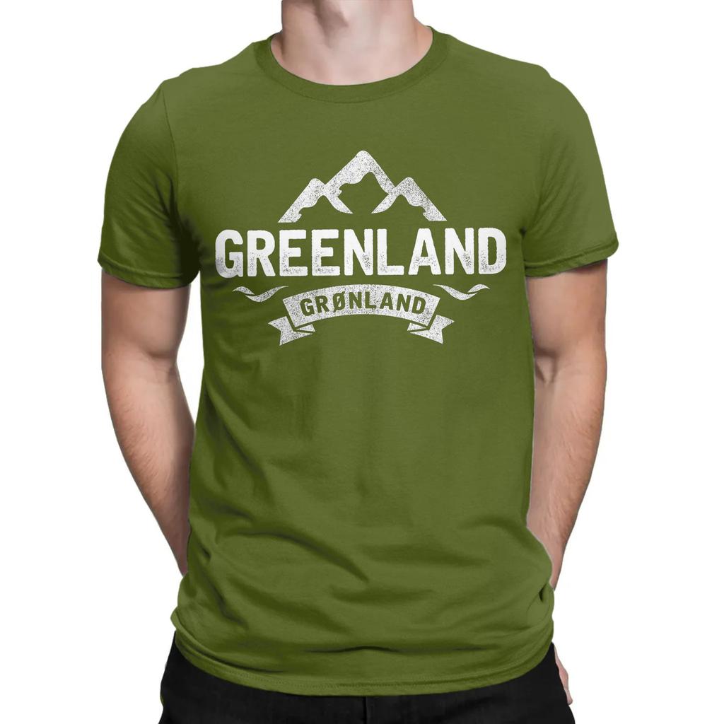 Vintage Vintage Greenland Glaciers Icebergs T-Shirt Men Crew Neck Cotton T Shirts Short Sleeve Tee Shirt 5XL Clothes