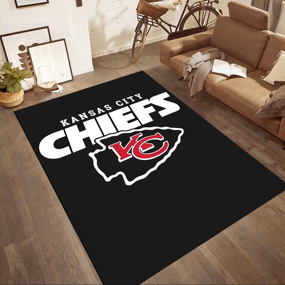 Kansas City Chiefs Square Rugs Are a Great Choice for Living Rooms, Bedrooms, Home Décor, and As Gifts.
