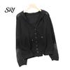 Everyday Wear Women Top Tops Hooded Drawstring Long Sleeve Pure Color Casual Blouse Summer Breathable Loose Fit Thin Ice Silk Sun Protection Coat