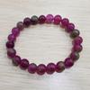 8mm Natūralus arbūzas turmalinas Apyrankė Crystal Reiki Gem Akmens turmalinas Karoliukai Apyrankės Moterims Mados Papuošalai Dovanos