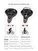 Universal Mountain Bike Seat - Comfortable, Thickened Silicone Cushion with Reflective Film