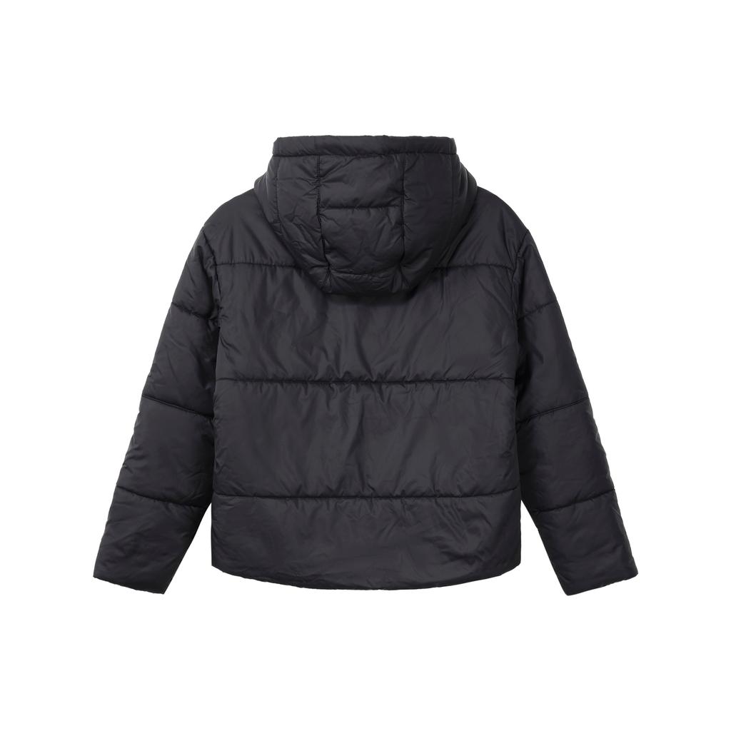 Nike Logo Reversible Casual Sports Hooded Cotton Jacket Women Jacket Black 939361-010