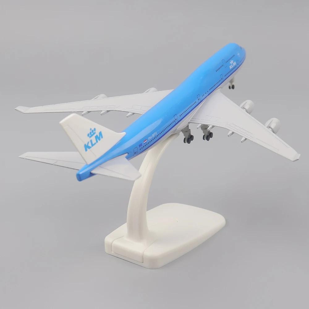 

Planes Netherlands 20cm Model Airplane KLM B747 Airlines Airways Metal Alloy P Aircraft w Wheels Landing Gear Decoration