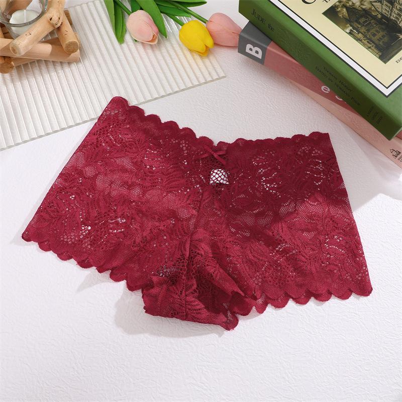 1Pc Lace Underwear Sexy Women Panties Low Waist Hollow Out Ladies Briefs Transparent Female Underpants Womens Lingerie S-XL