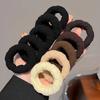 5Pcs/Set High Elastic Hair Rubber Bands For Women Plush Hair Ties Girls Thick Hair Rope Lady Scrunchies Head Band Headdress