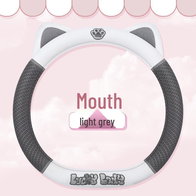 Cute Kitten Breathable Steering Wheel Cover 2023
