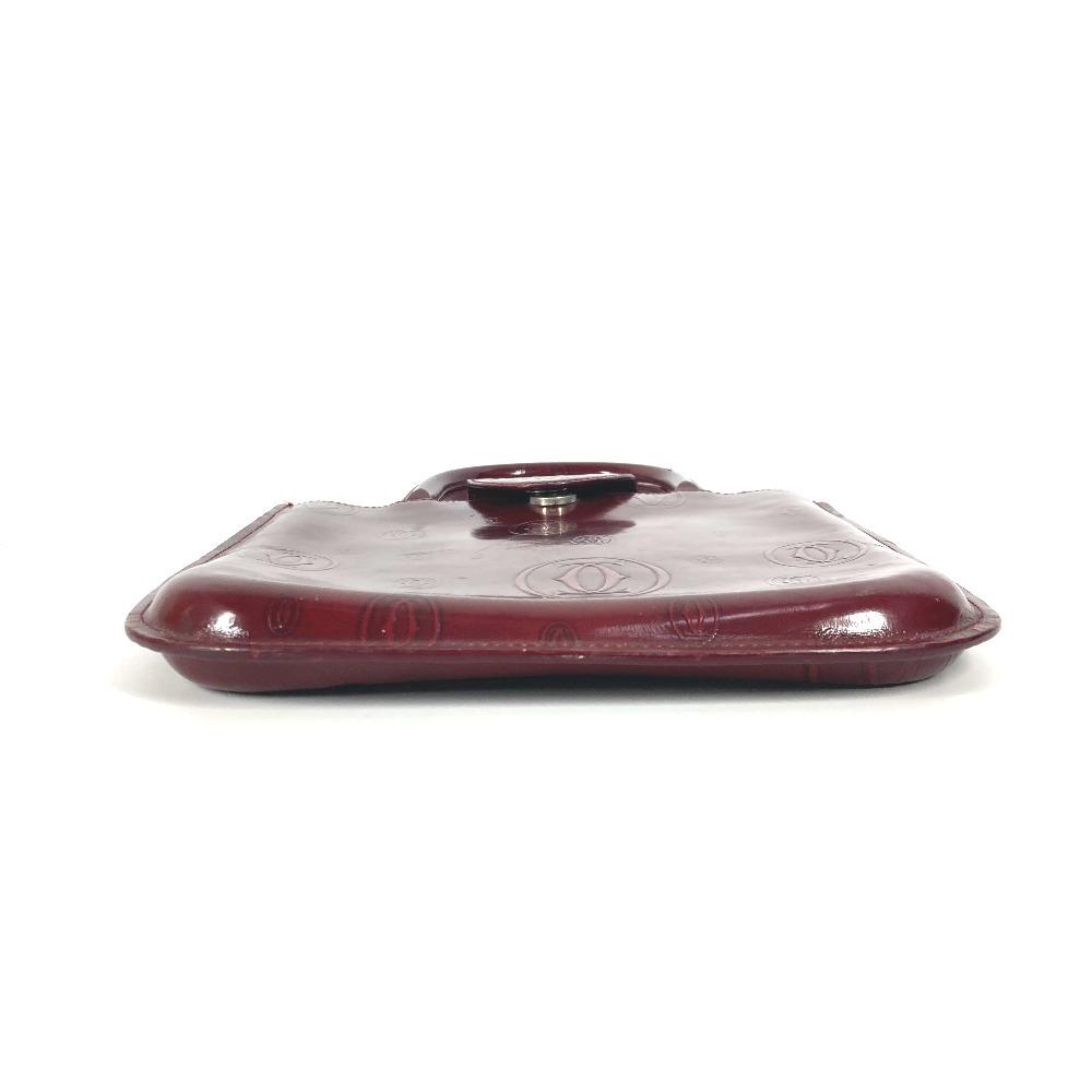 CARTIER Happy birthday logo Bag Tote Bag Hand Bag Leather Red