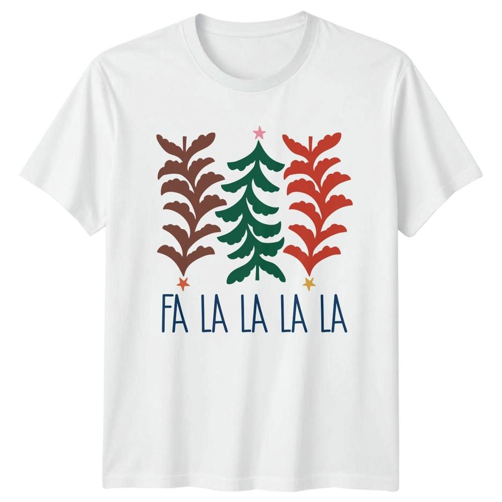 Fa La La La La Christmas Trees Holidays Unisex Unisex Graphic Tee S