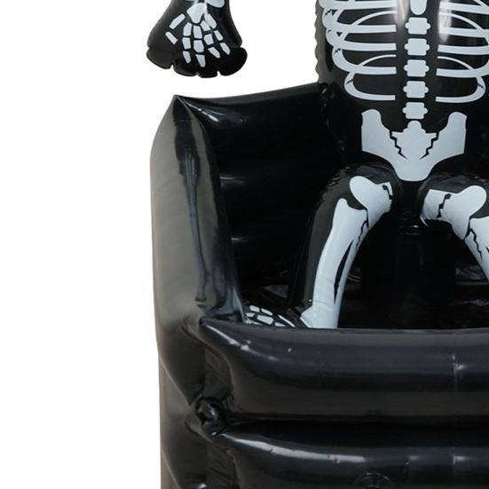 Inflatable Skull Ice Bucket Halloween Party Drink Tub Skeleton Beer Cooler For Decor