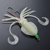 FTK 1/3/5/10pcs Saltwater Squid Lure Set, 5.83inch (approx. 14.8 Cm) Glow-in-the-dark Lure, Includes 2 X 6/0 Hooks with Squid-mimicking Lure