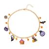 Halloween-Themen-Halskette mit Katzen-Kürbis-Anhänger, bequeme Legierung, verstellbar, Party-Schmuck