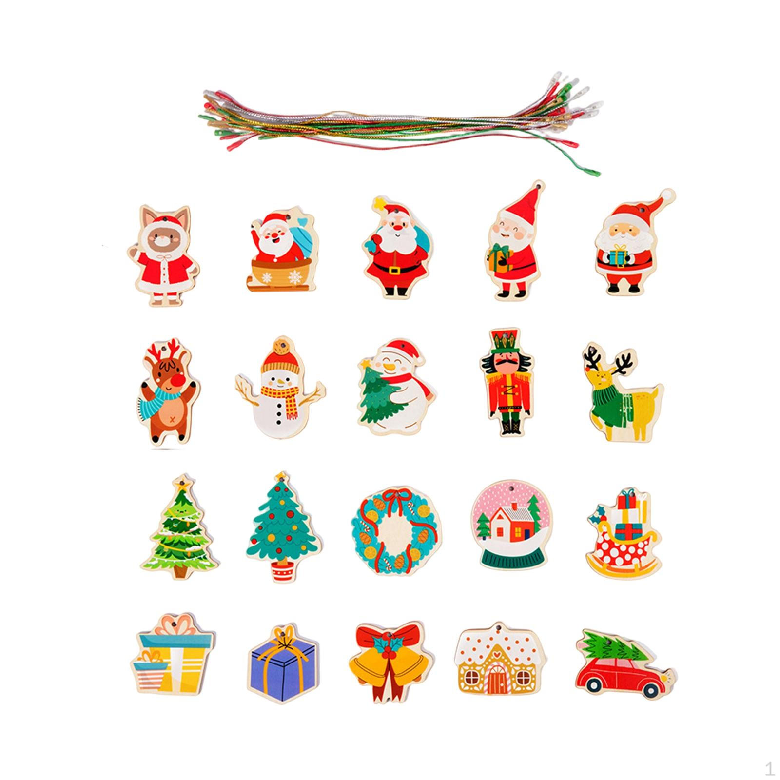 

Christmas Tree Hanging Ornament Pendant Wood Winter Holiday Wall Decor Small