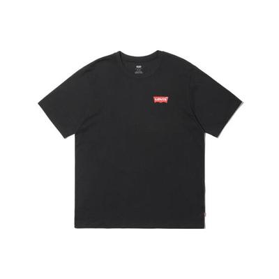Levis Logo Round Neck Solid T-Shirt Men Tops Black 16143-0572