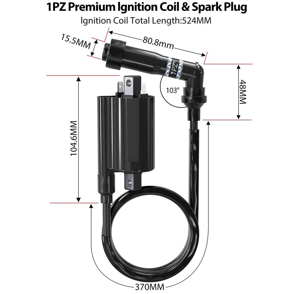 1PZ JP9-SW2 Reinforced Ignition Coil Plug Cord Suzuki Balti 250 SYM250 Skywave 250 400 Desperado 400 Outside Motorcycle Maintenance Parts