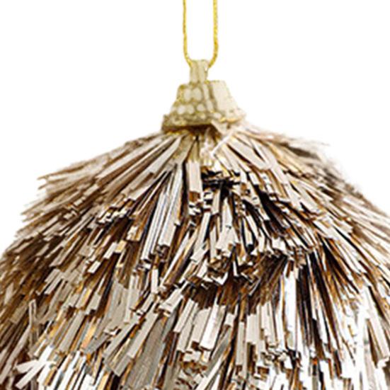 Glitter Tinsel Pom Poms Christmas Ornament Fluffy Pom Pom Ball Christmas Tree Hanging Deecoration for Holiday Party Decor