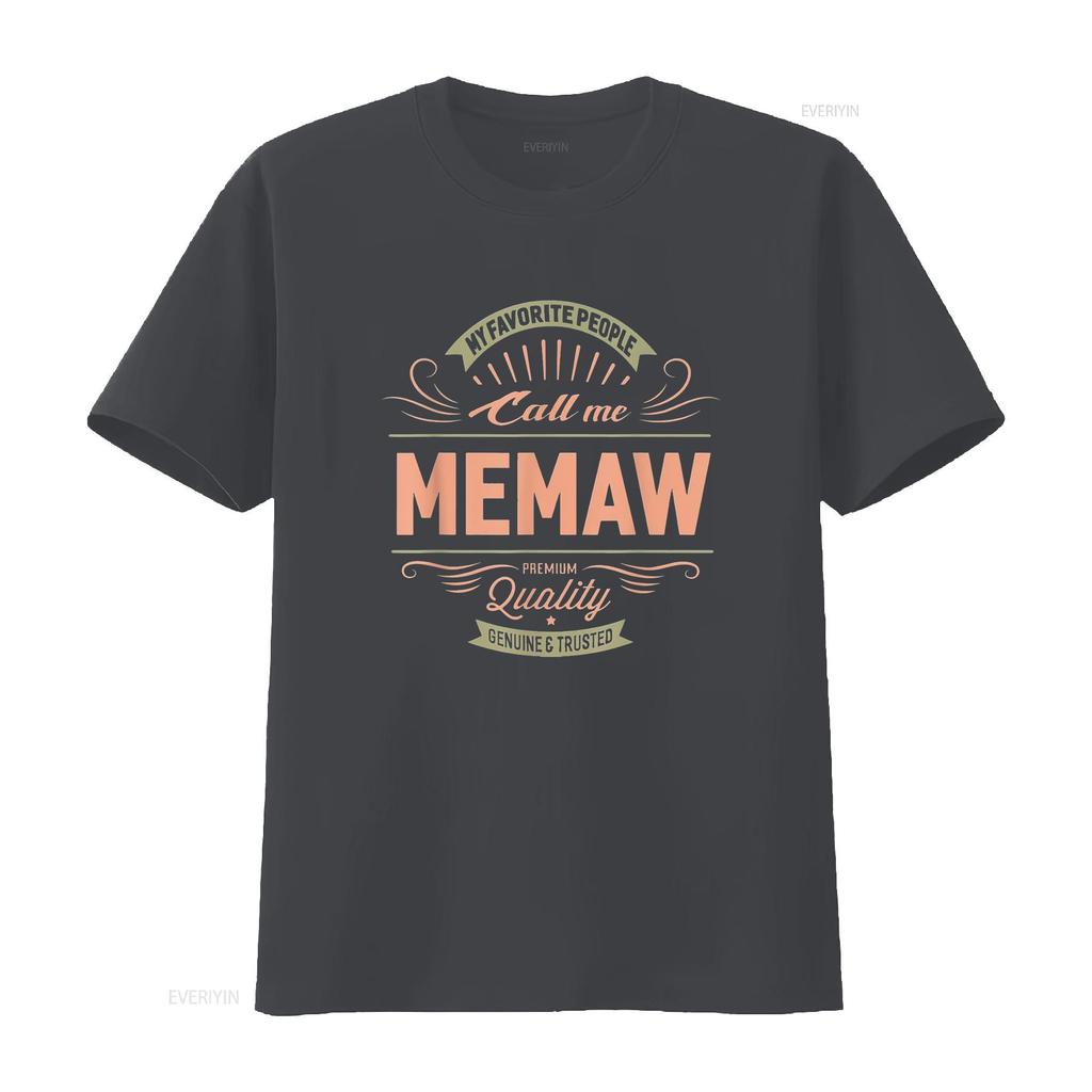 Womens My Favorite People Call Me Memaw Grandma Mother T Shirt vintage Washed Casual fashion designer clothes streetwear homme