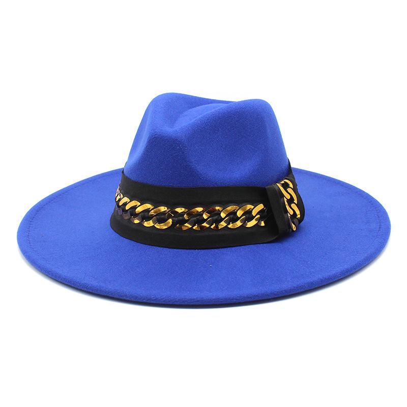 Exotic 9.5Cm Large Brim Top Hat Ethnic Accessories Jazz Hat Cashmere Felt Hat Gentleman And Lady Hat