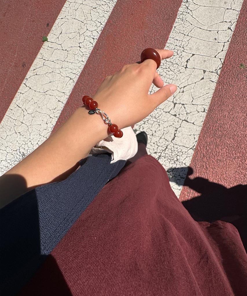 Marta 925 Silver. Carnelian Bracelet