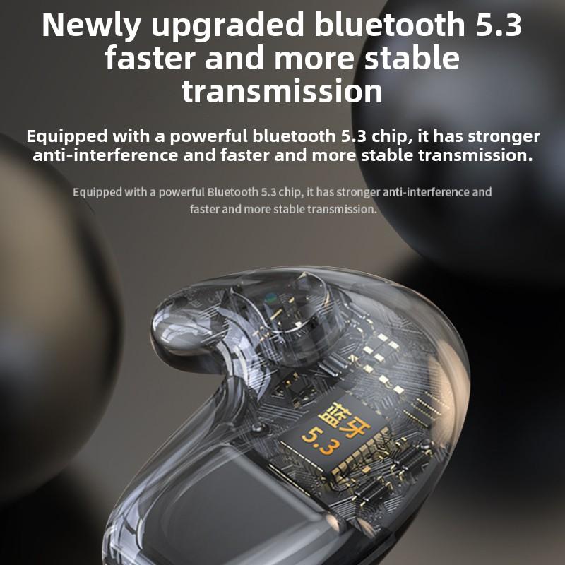 Bezdrátová Bluetooth sluchátka do uší TWS s kostním vedením 5.3, ultra dlouhá životnost, redukce hluku