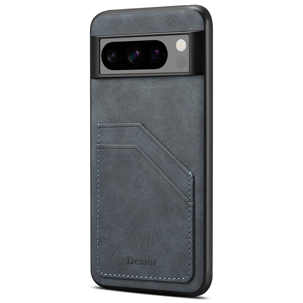 DENIOR For Google Pixel 8 Pro Cell Phone Case Retro Dual Card Slots Back Shell