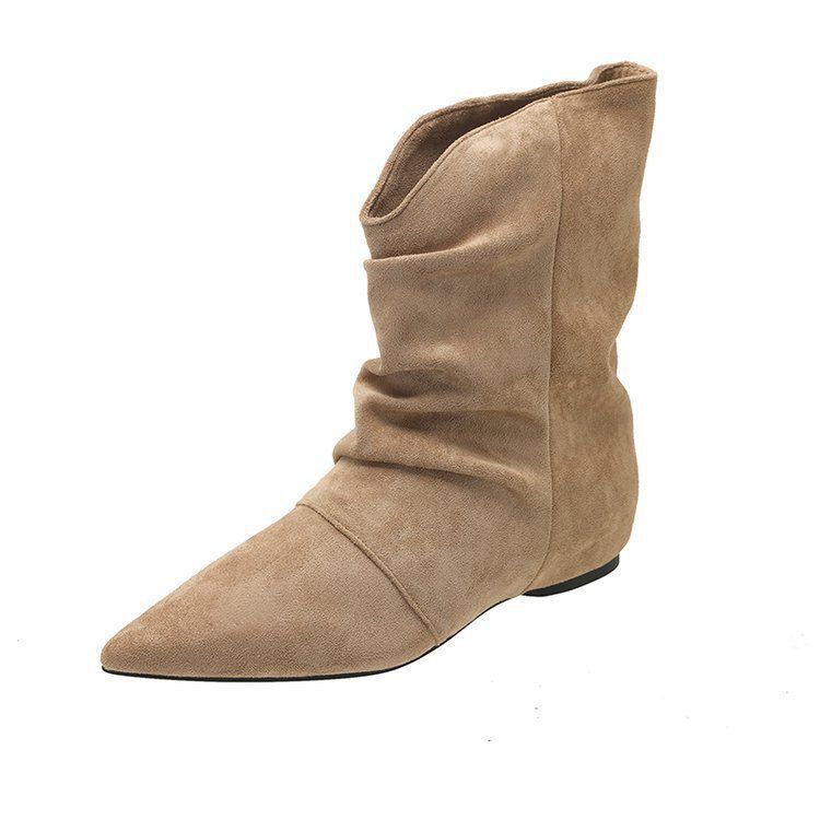 2025 Autumn and Winter New Western Cowboy Boots Versatile Wasteland Wind Heap Boots Women's Height Increase and Thinness Retro Women's Boots
