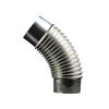 60mm Steel 45 Degree Elbow Chimney Pipe Stainless Steel Multi Flue Stove Pipe Outdoor Camping Chimney Liner Heater Exhaust Pipe